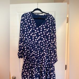 JCrew Blue and Purple Floral Dress